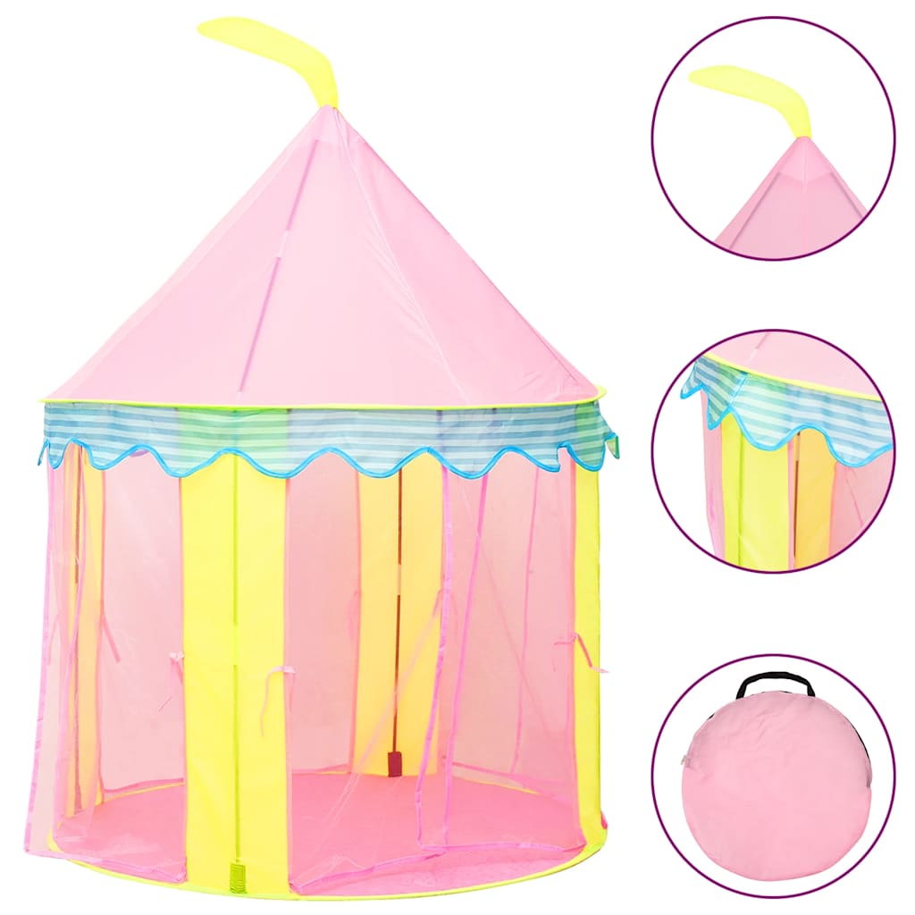 Tente de jeu pour enfants avec 250 balles Rose 100x100x127 cm