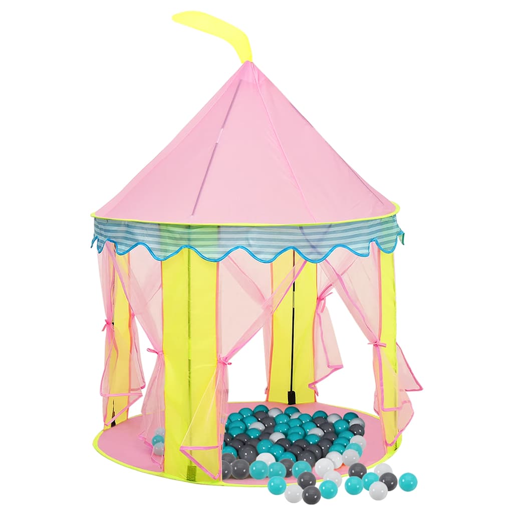 Tente de jeu pour enfants avec 250 balles Rose 100x100x127 cm