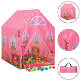 Tente de jeu pour enfants avec 250 balles Rose 69x94x104 cm