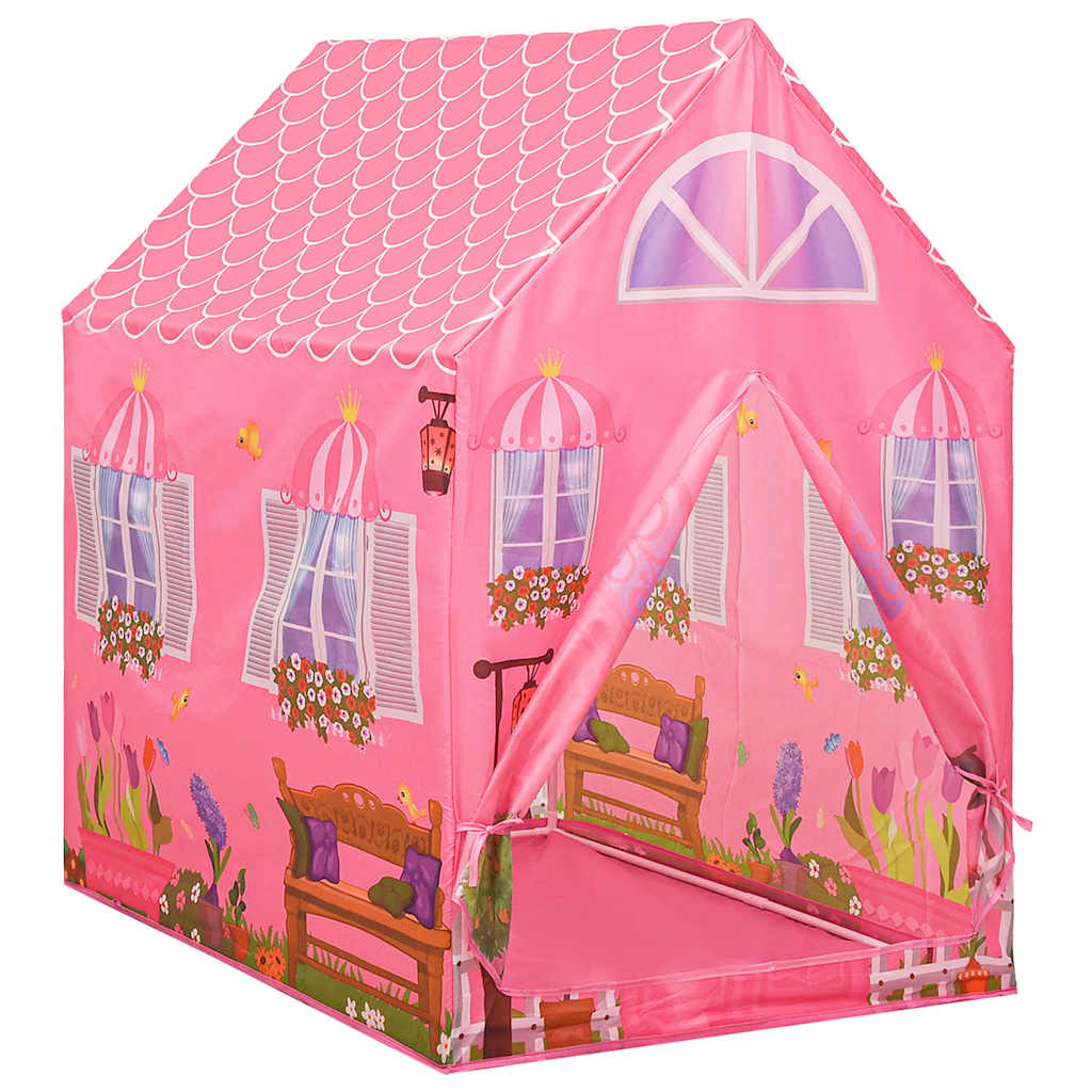 Kinderspielzelt mit 250 Bällen Pink 69x94x104 cm