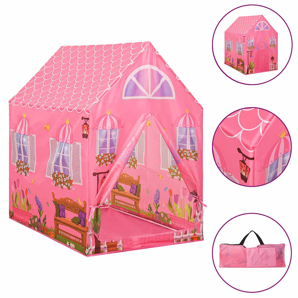 Tente de jeu pour enfants avec 250 balles Rose 69x94x104 cm