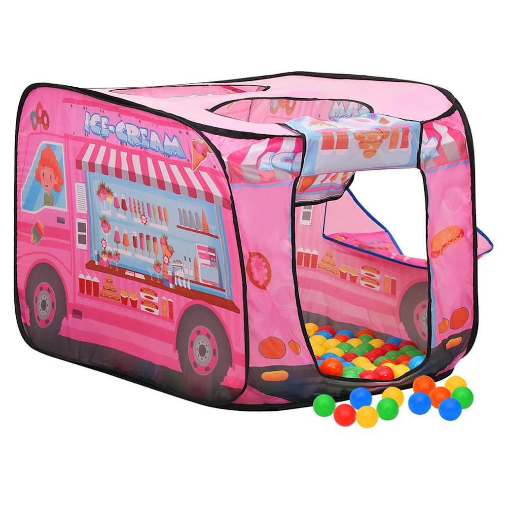 Tente de jeu pour enfants avec 250 balles Rose 70x112x70 cm