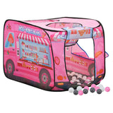 Tente de jeu pour enfants avec 250 balles Rose 70x112x70 cm