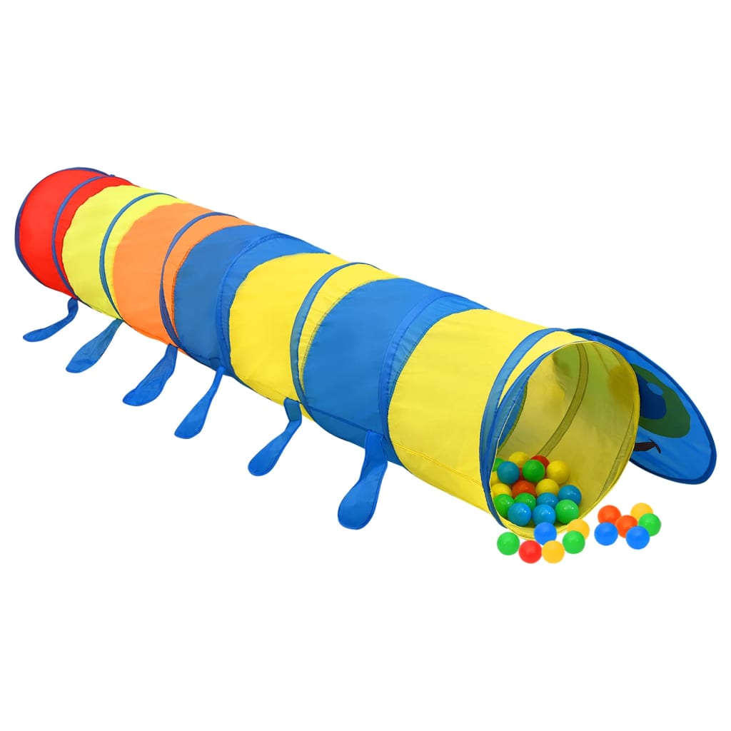 Tunnel de jeu pour enfants avec 250 balles Multicolore 245 cm