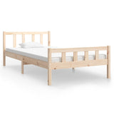 Cadre de lit sans matelas bois massif 100x200 cm