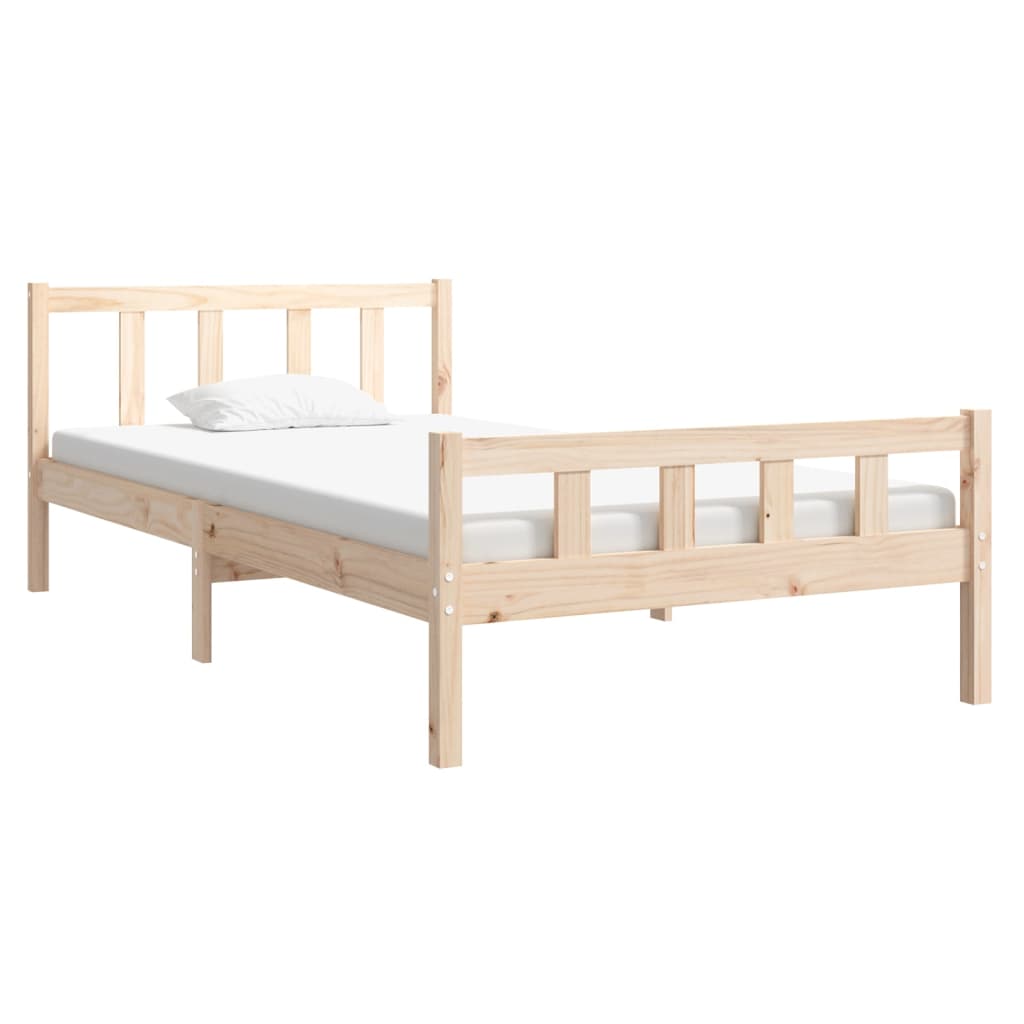 Cadre de lit sans matelas bois massif 100x200 cm