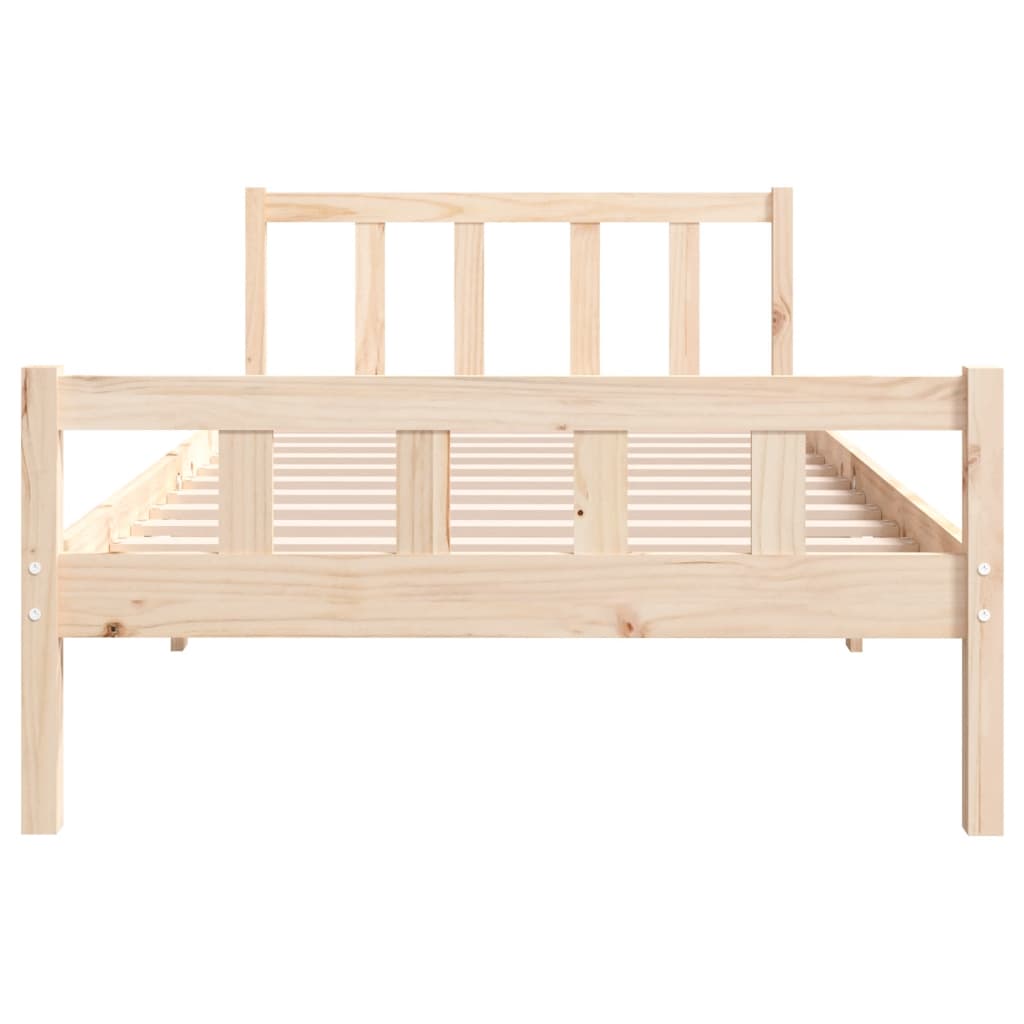 Bed frame without mattress solid wood 100x200 cm