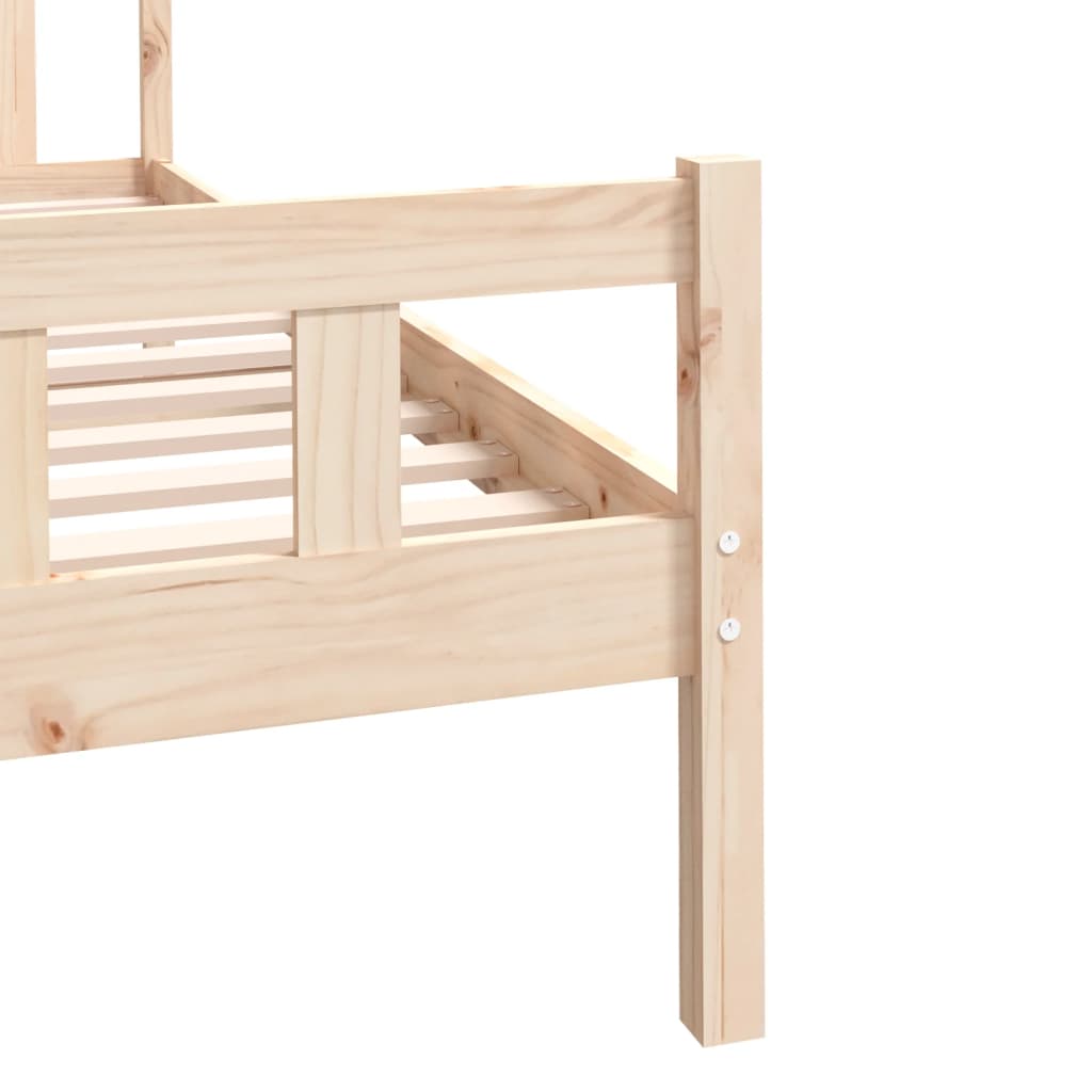 Bed frame without mattress solid wood 100x200 cm