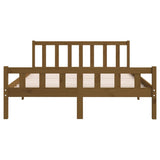 Bed frame without mattress honey brown solid wood 120x200 cm