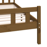 Bed frame without mattress honey brown solid wood 120x200 cm