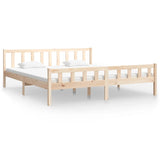 Bed frame without mattress solid wood 160x200 cm