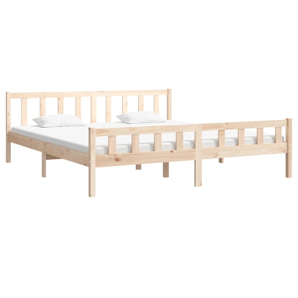 Bed frame without mattress solid wood 160x200 cm