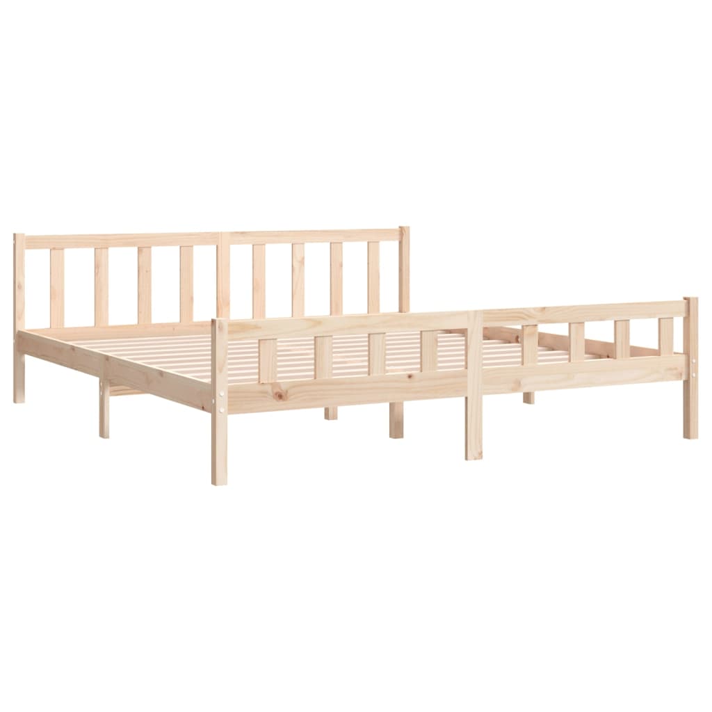 Bed frame without mattress solid wood 160x200 cm