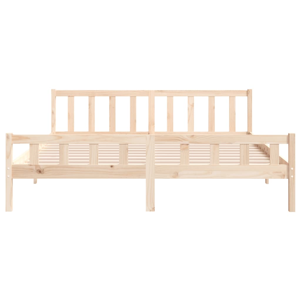 Bed frame without mattress solid wood 160x200 cm