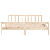 Bed frame without mattress solid wood 160x200 cm