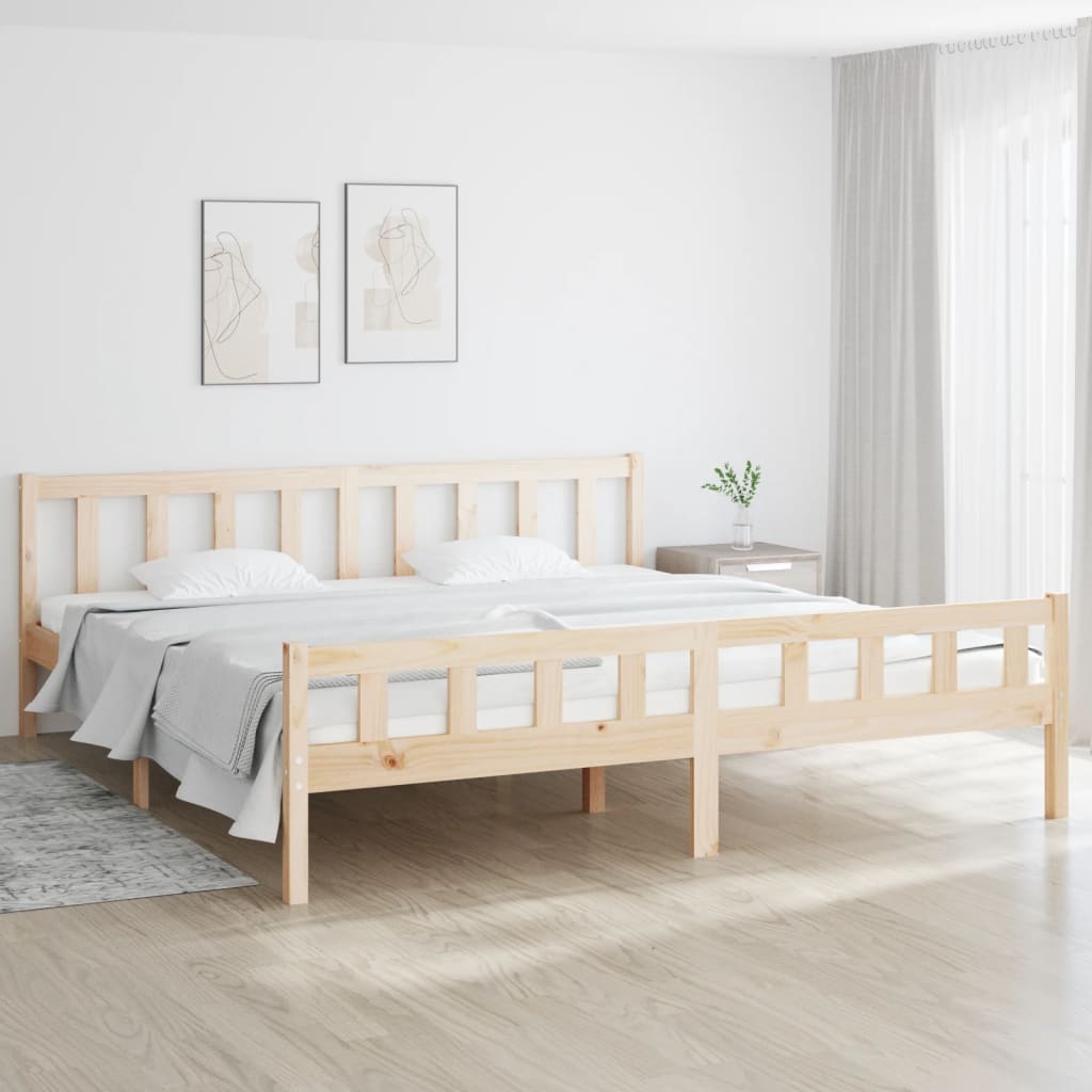 Bed frame without mattress solid wood 160x200 cm