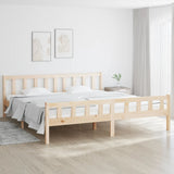 Bed frame without mattress solid wood 160x200 cm