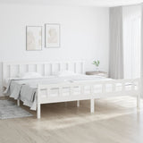 Bed frame without mattress white solid wood 160x200 cm