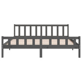 Bed frame without mattress solid wood gray 200x200 cm