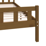 Bed frame without mattress honey brown solid wood 200x200 cm