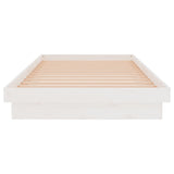 Cadre de lit sans matelas blanc bois massif 100x200 cm