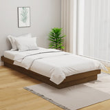 Cadre de lit sans matelas marron miel bois massif 100x200 cm