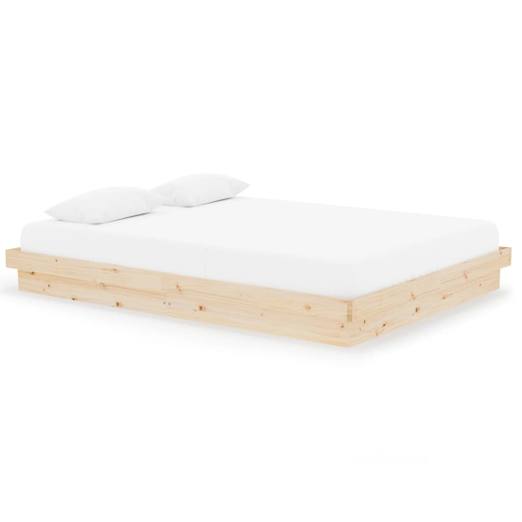 Cadre de lit sans matelas bois massif