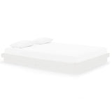 Cadre de lit sans matelas blanc bois de pin massif