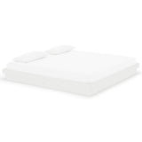 Cadre de lit sans matelas blanc bois massif 200x200 cm