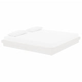 Cadre de lit sans matelas blanc bois massif 200x200 cm