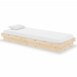 Cadre de lit sans matelas bois massif