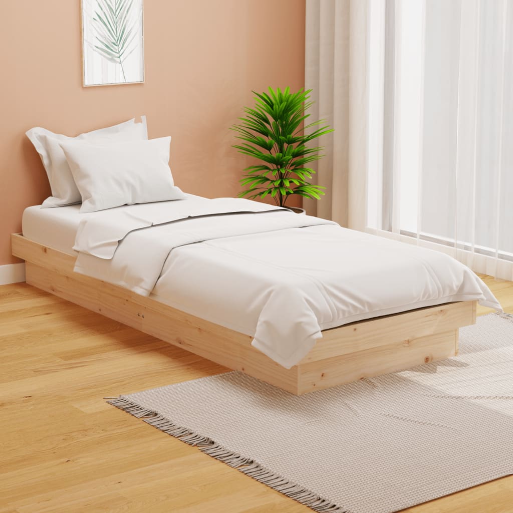 Cadre de lit sans matelas bois massif