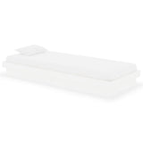 Cadre de lit sans matelas blanc bois massif