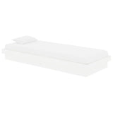 Cadre de lit sans matelas blanc bois massif