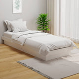 Cadre de lit sans matelas blanc bois massif