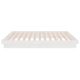 Cadre de lit sans matelas blanc bois massif