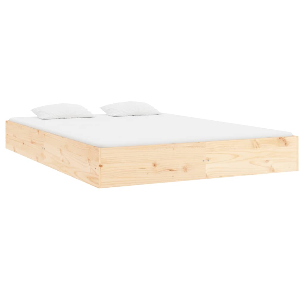 Cadre de lit sans matelas bois massif 200x200 cm