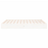 Cadre de lit sans matelas blanc bois massif 200x200 cm