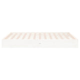 Cadre de lit sans matelas blanc bois massif 180x200 cm