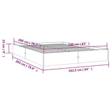 Bettgestell ohne Matratze Massivholz 160x200 cm