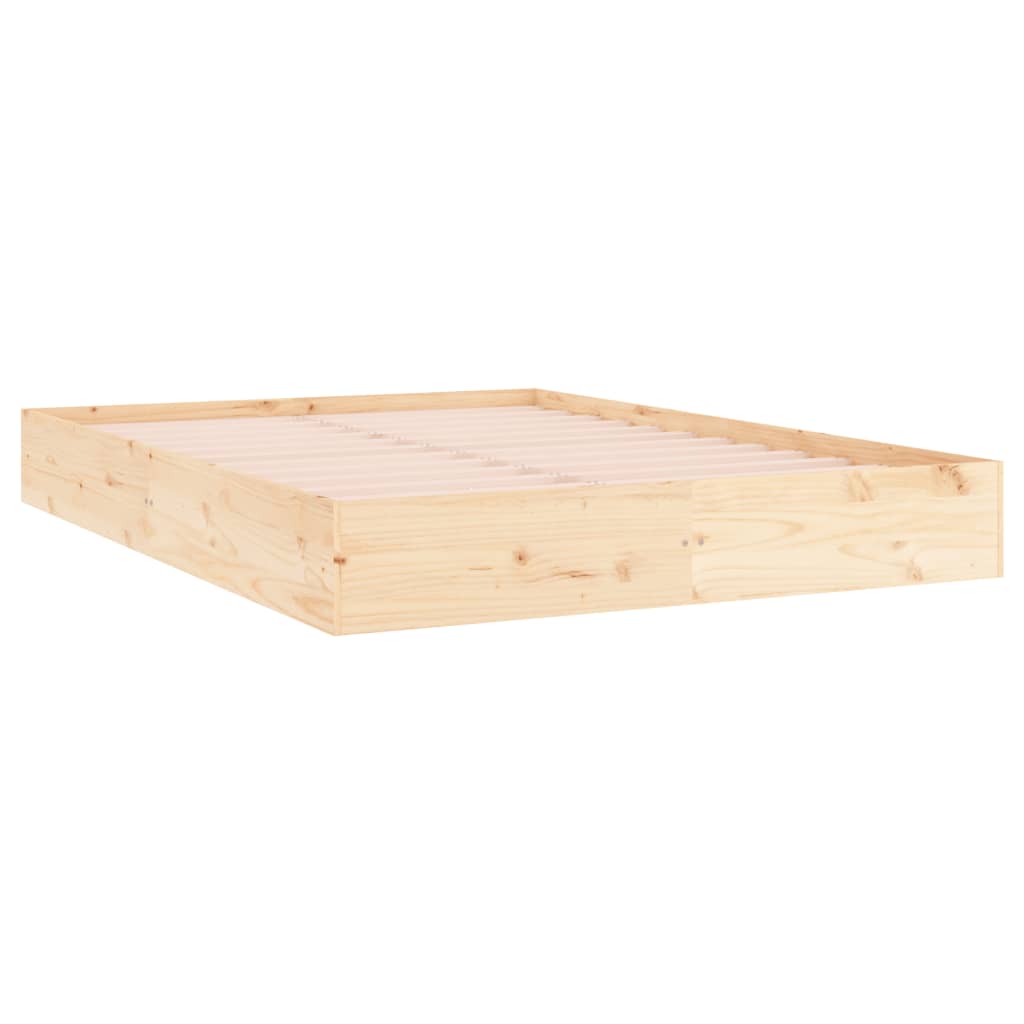 Cadre de lit sans matelas bois massif 150x200 cm