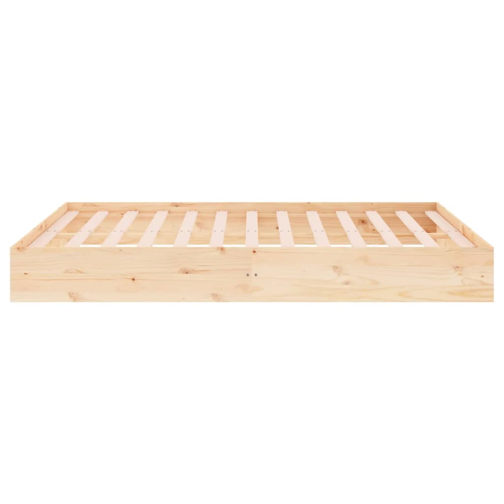 Cadre de lit sans matelas bois massif 150x200 cm