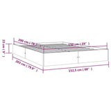 Bettgestell ohne Matratze honigbraunes Massivholz 150x200 cm