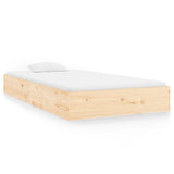 Cadre de lit sans matelas bois massif 100x200 cm