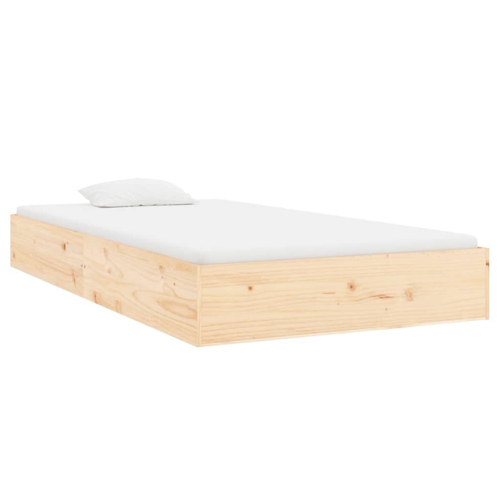 Cadre de lit sans matelas bois massif 100x200 cm