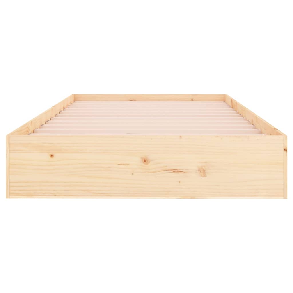 Cadre de lit sans matelas bois massif 100x200 cm