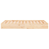 Cadre de lit sans matelas bois massif 100x200 cm