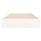 Cadre de lit sans matelas blanc bois massif 100x200 cm