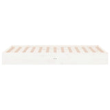 Cadre de lit sans matelas blanc bois massif 100x200 cm