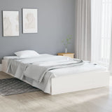 Cadre de lit sans matelas blanc bois massif 90x200 cm